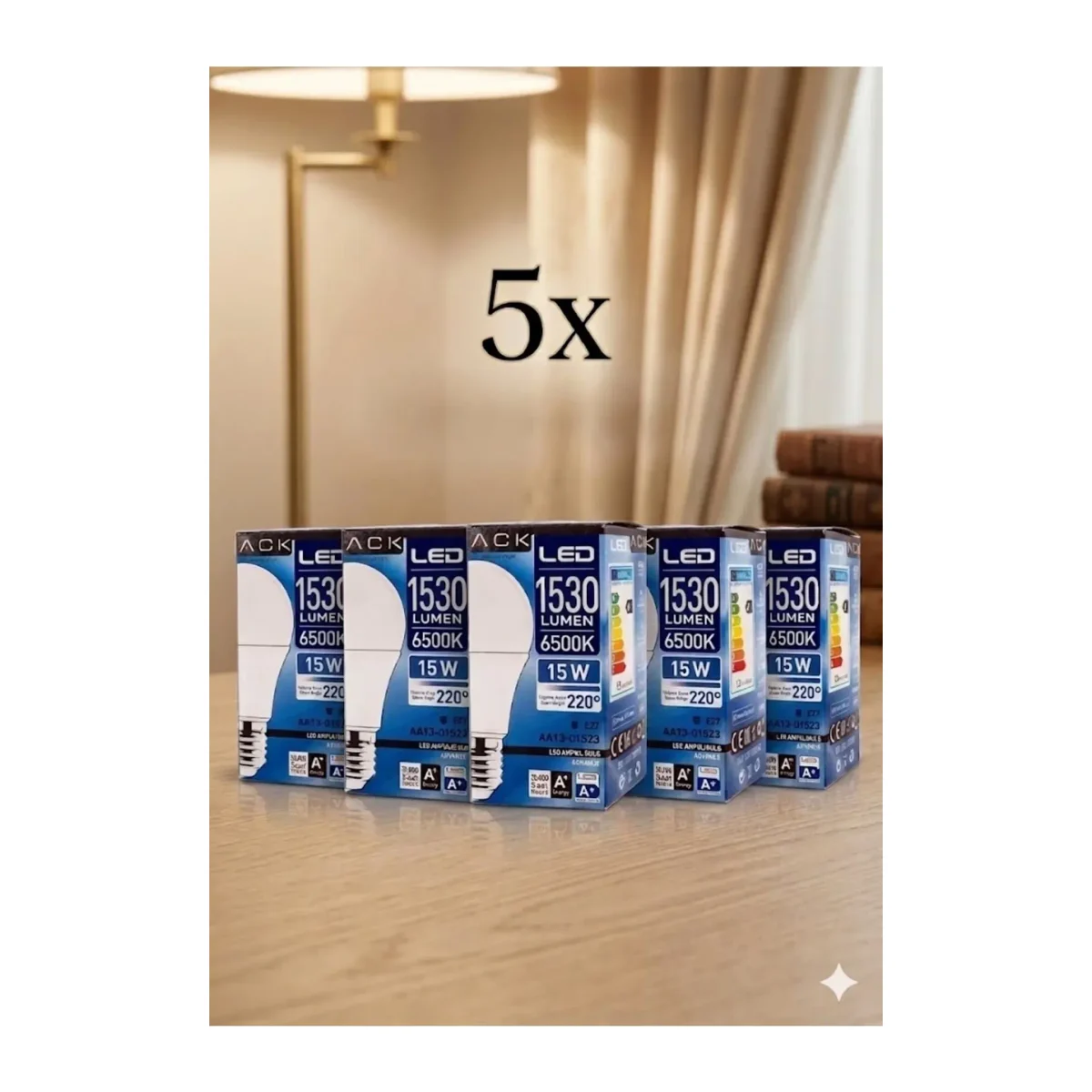 15W AMPUL BEYAZ 5 ADET