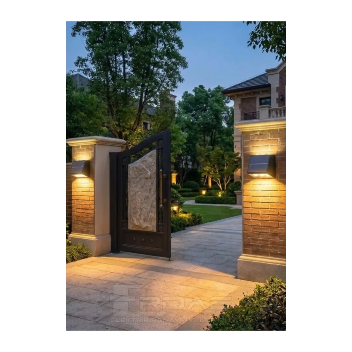 SOLAR LED BAHÇE ARMATÜRÜ ÇİFT YÖNLÜ