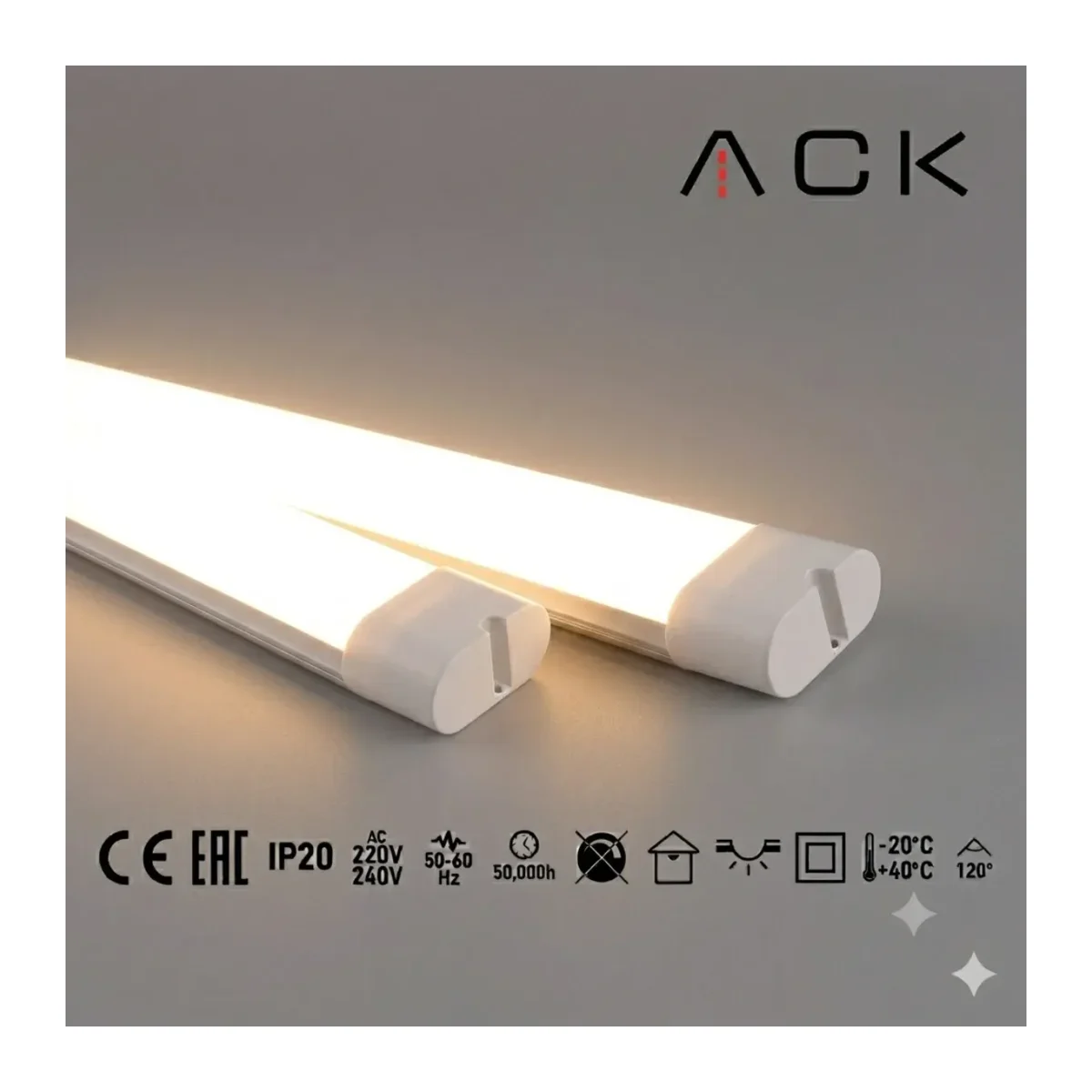 Satürn LED Bant Armatür 120cm 54W 3000K Günışığı IP20 AN29-01203