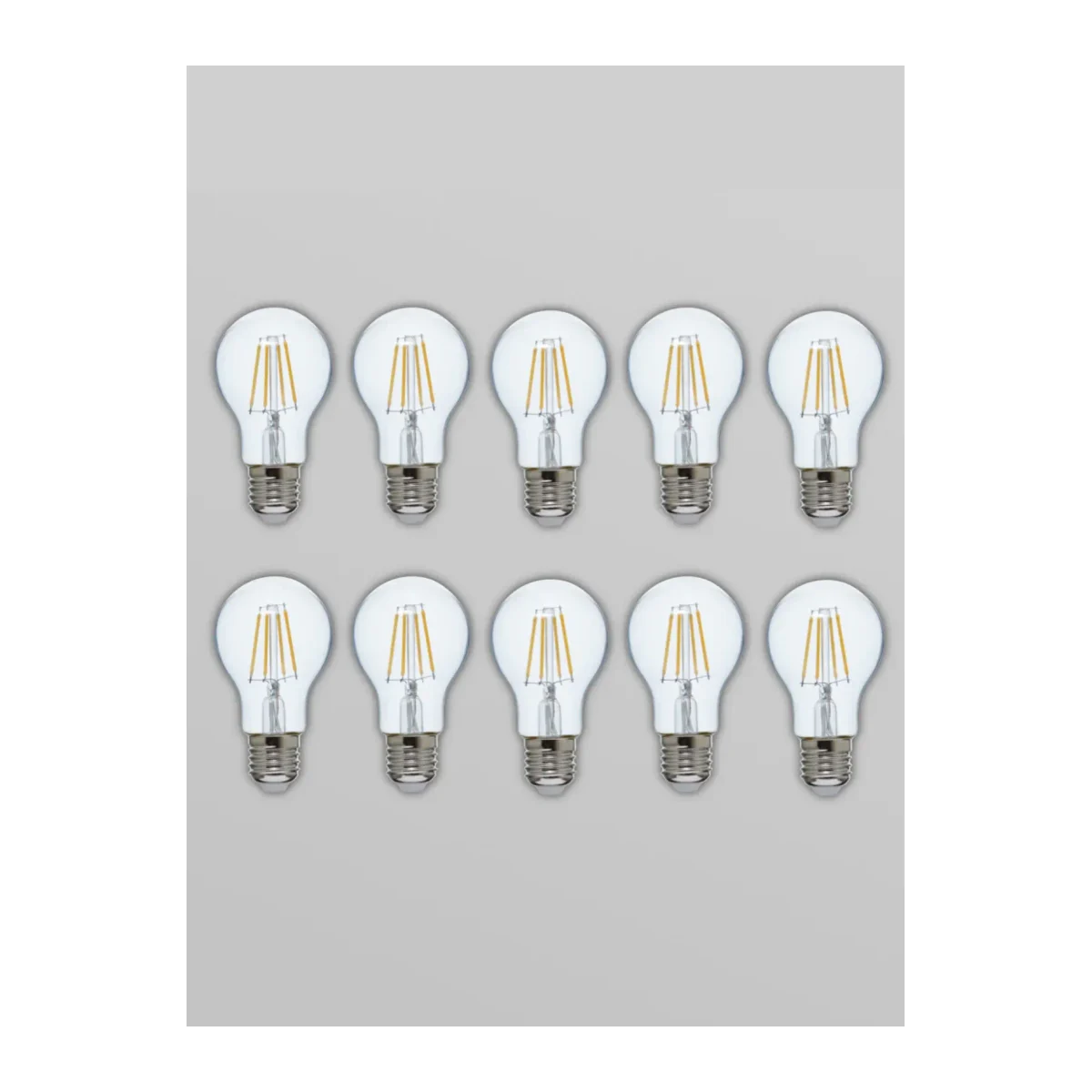 LED Rustik Ampul 6W E27 Beyaz 10 Adet