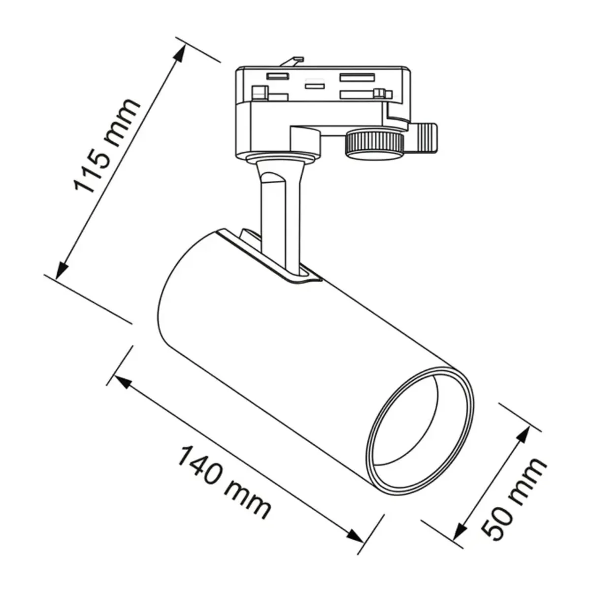 ACK 10W Alüminyum LED Ray Spot Armatür Beyaz Kasa 6500K Beyaz Işık AD30-01030 - Görsel 3