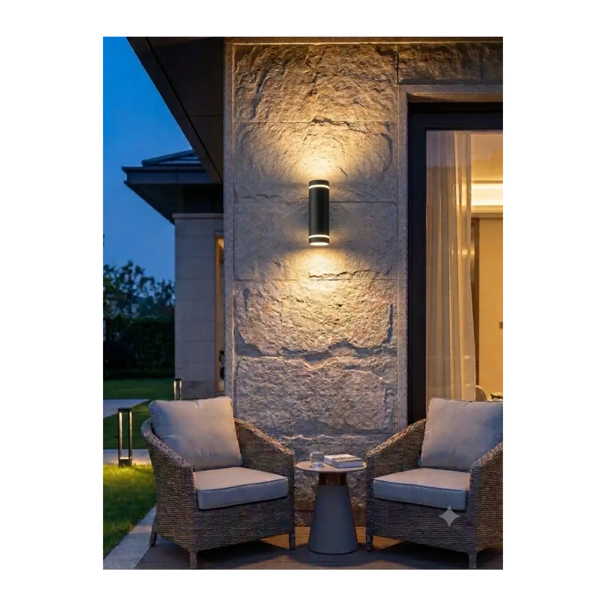 18W LED DUVAR ARMATÜRÜ / SİYAH / YUVARLAK / 6500-4000-3000K BUTONLU RENK SEÇENEĞİ IP65 - Görsel 2