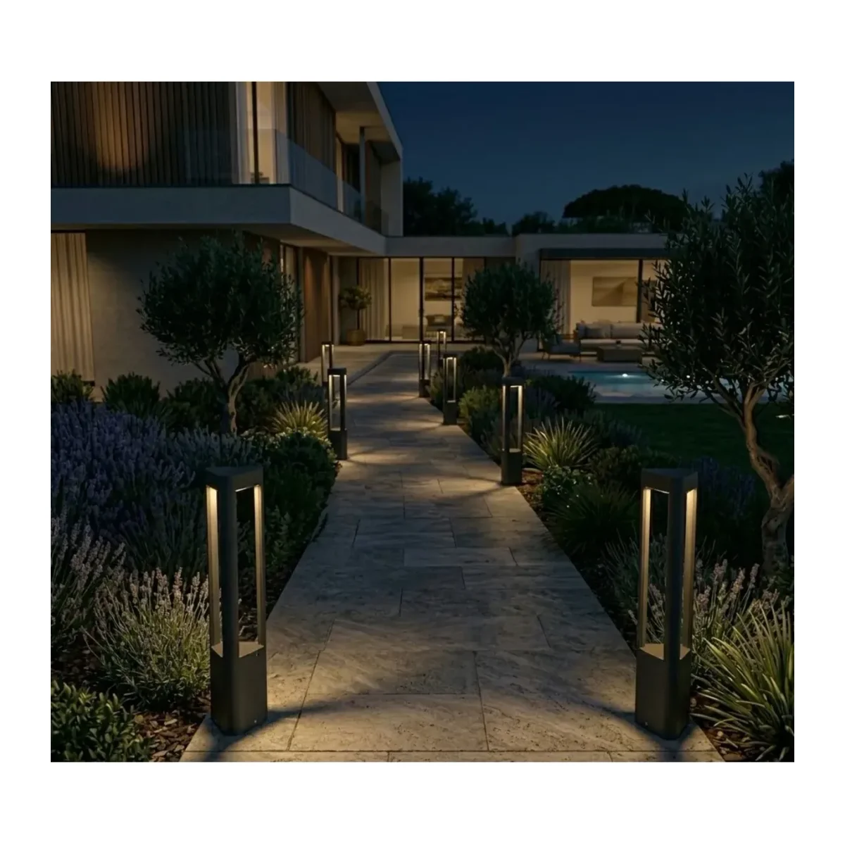 7W DALLAS 800MM Alüminyum LED 3000K LED BAHÇE ARMATÜRÜ IP65