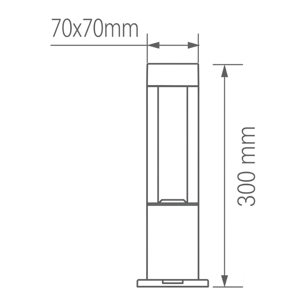 6W ADARA 300MM ALÜMİNYUM + PLEKSİ GLASS 3000K IP54 - Görsel 3