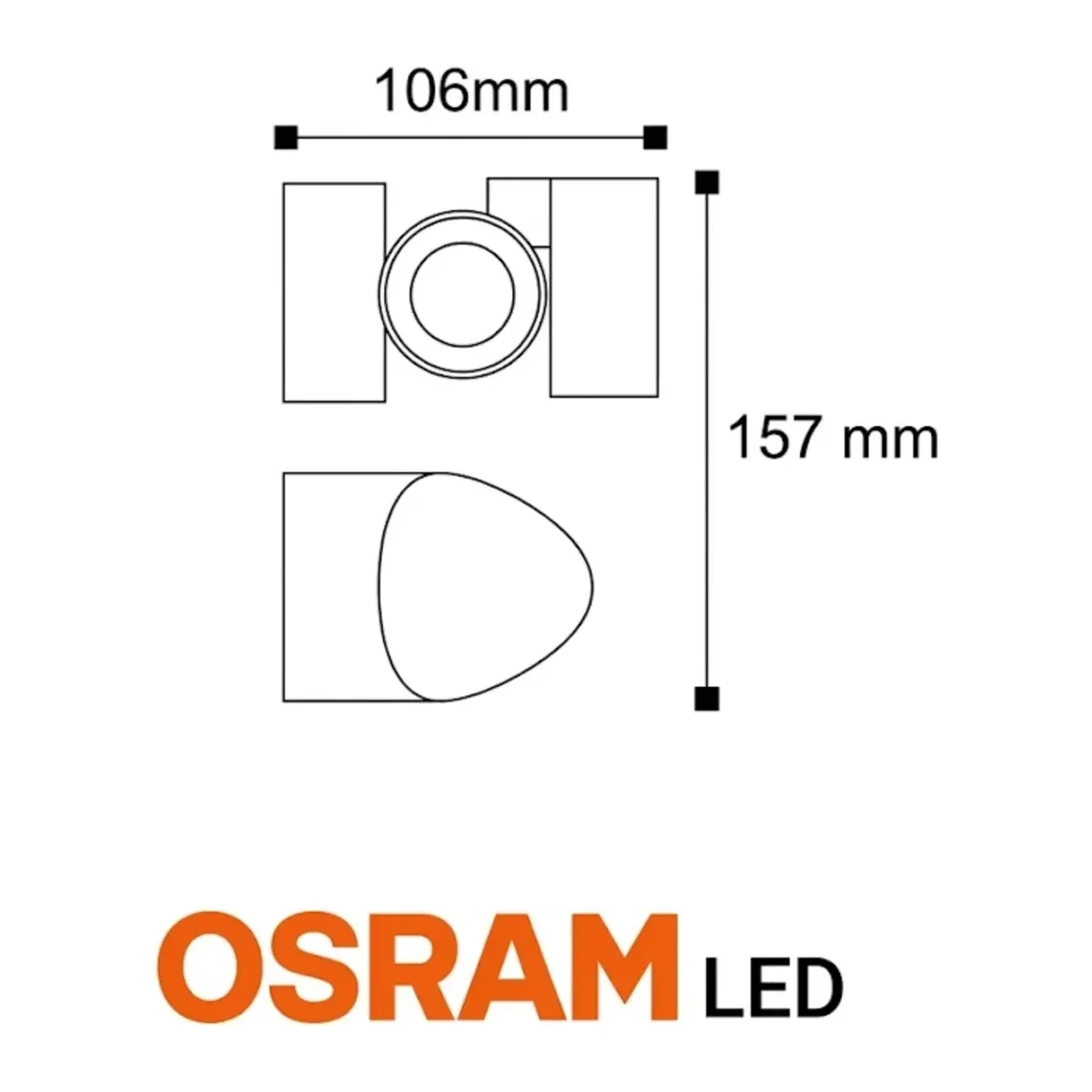SIRIUS-A 3000K LED BAHÇE APLIGI 1x5W IP54 ALİMUNYUM KASA - Görsel 2
