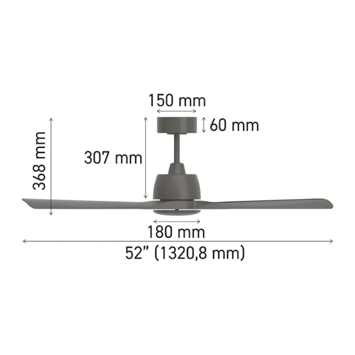 TAVAN FANI AHŞAP RENGİ 35W DC MOTOR 52 INC (132CM) UZAKTAN KUMANDALI - Görsel 3