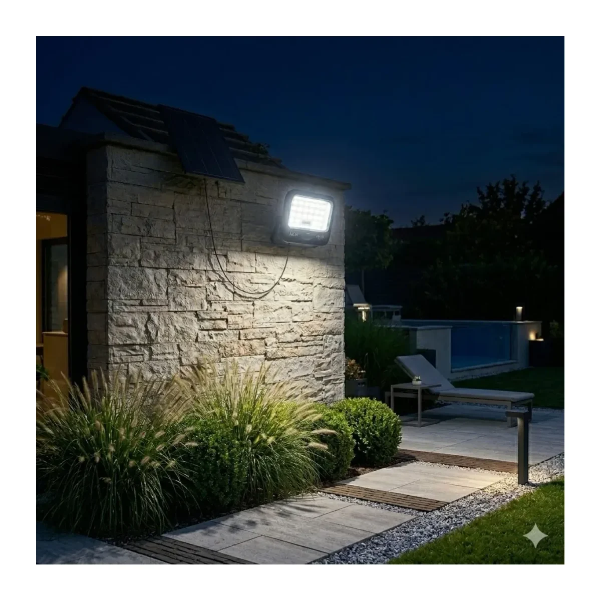 150W LENSLİ SOLAR LED PROJEKTÖR 6500K IP65