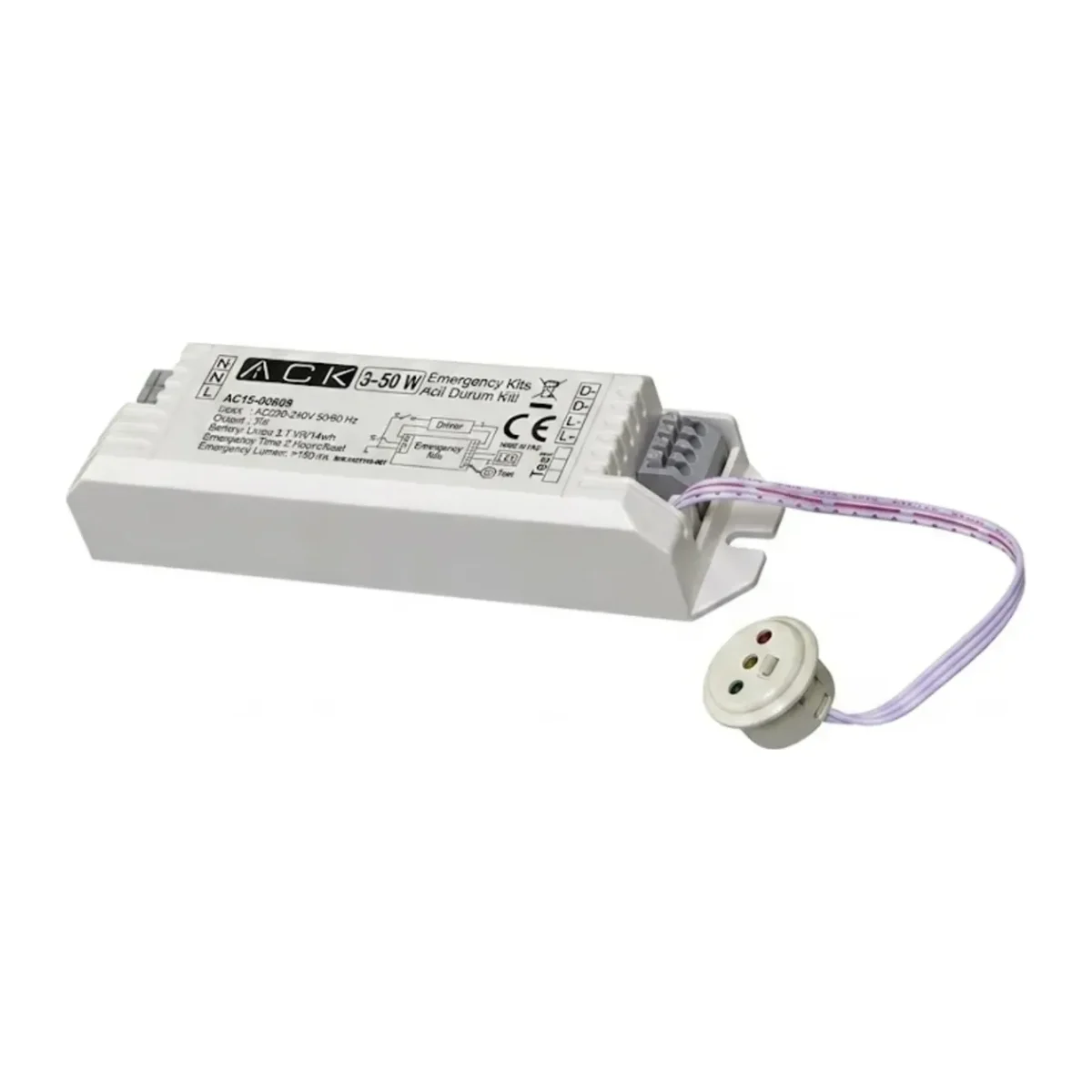 230V AC/50 Hz / 1,5W IP20 ACIL AYDINLATMA KITI - Görsel 2