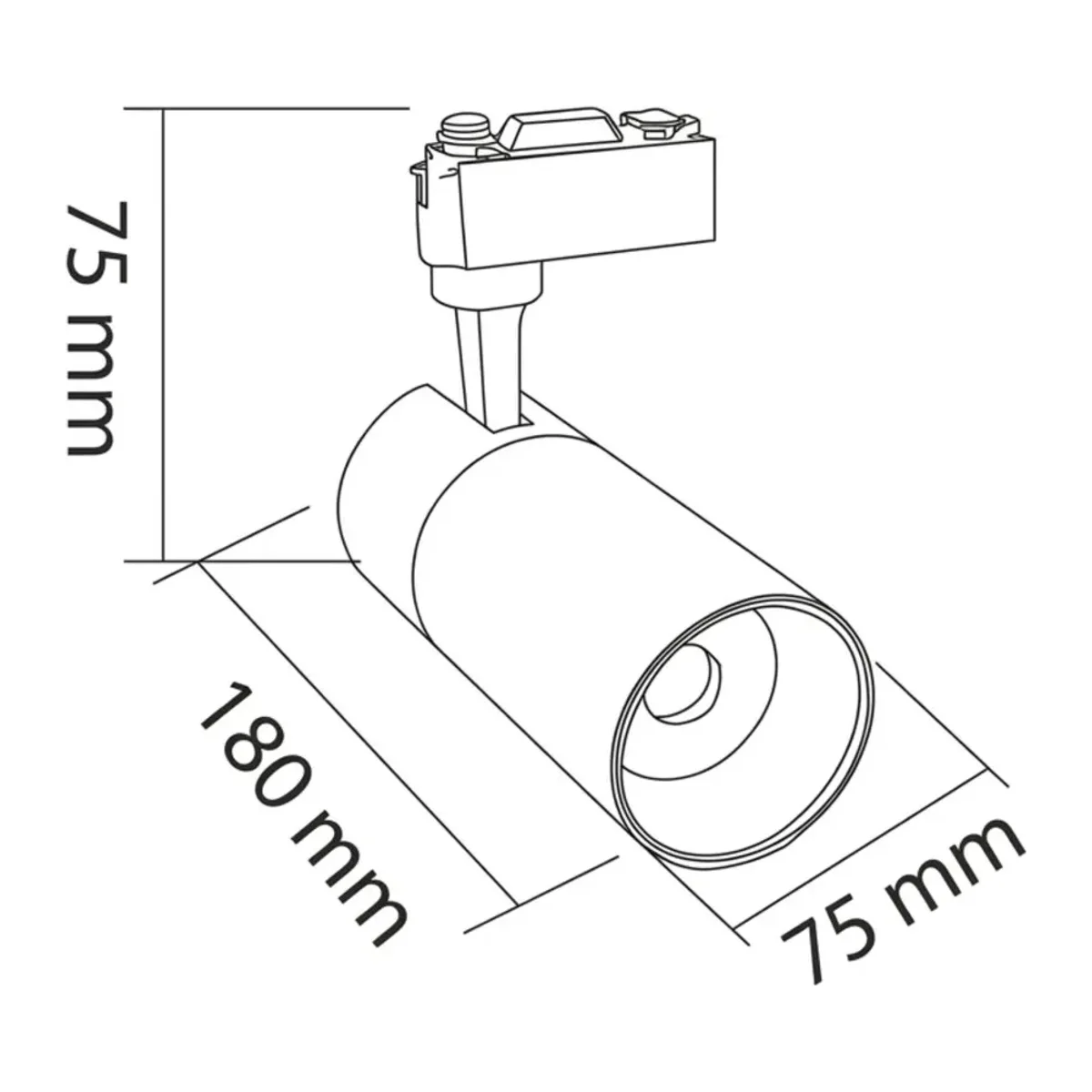 30W Alüminyum LED Ray Spot Armatür Beyaz Kasa 3000k Günışığı AD30-01100 - Görsel 2