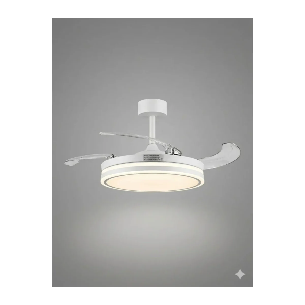 LED TAVAN FANI BEYAZ CCT 20W 42INC(106CM) DIMMABLE UZAKTAN KUMANDALI - Görsel 2
