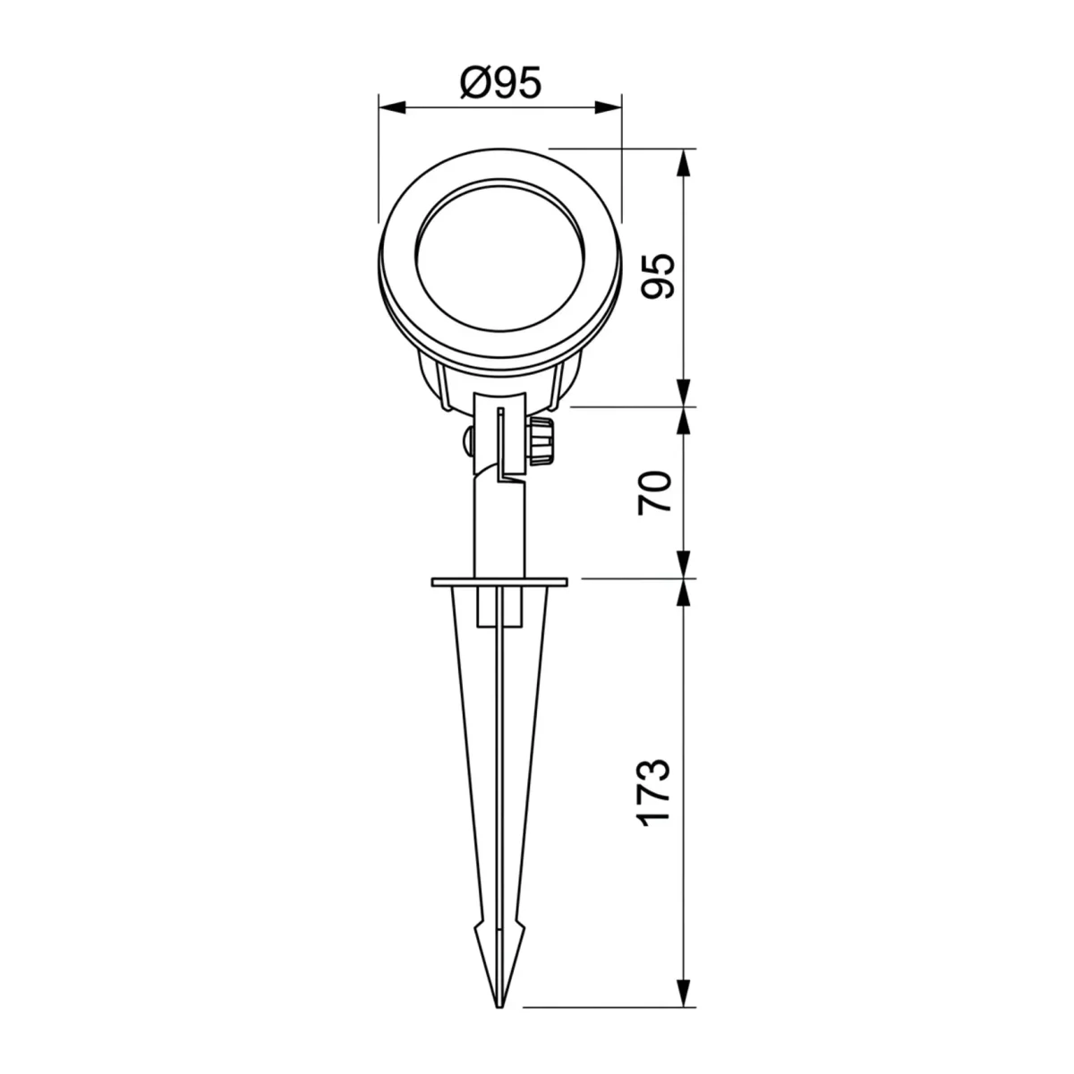 JG654 Siyah Kasa GU10 Duy Kazıklı Bahçe Armatürü (IP65 Dış Mekan Spotu) - Görsel 4