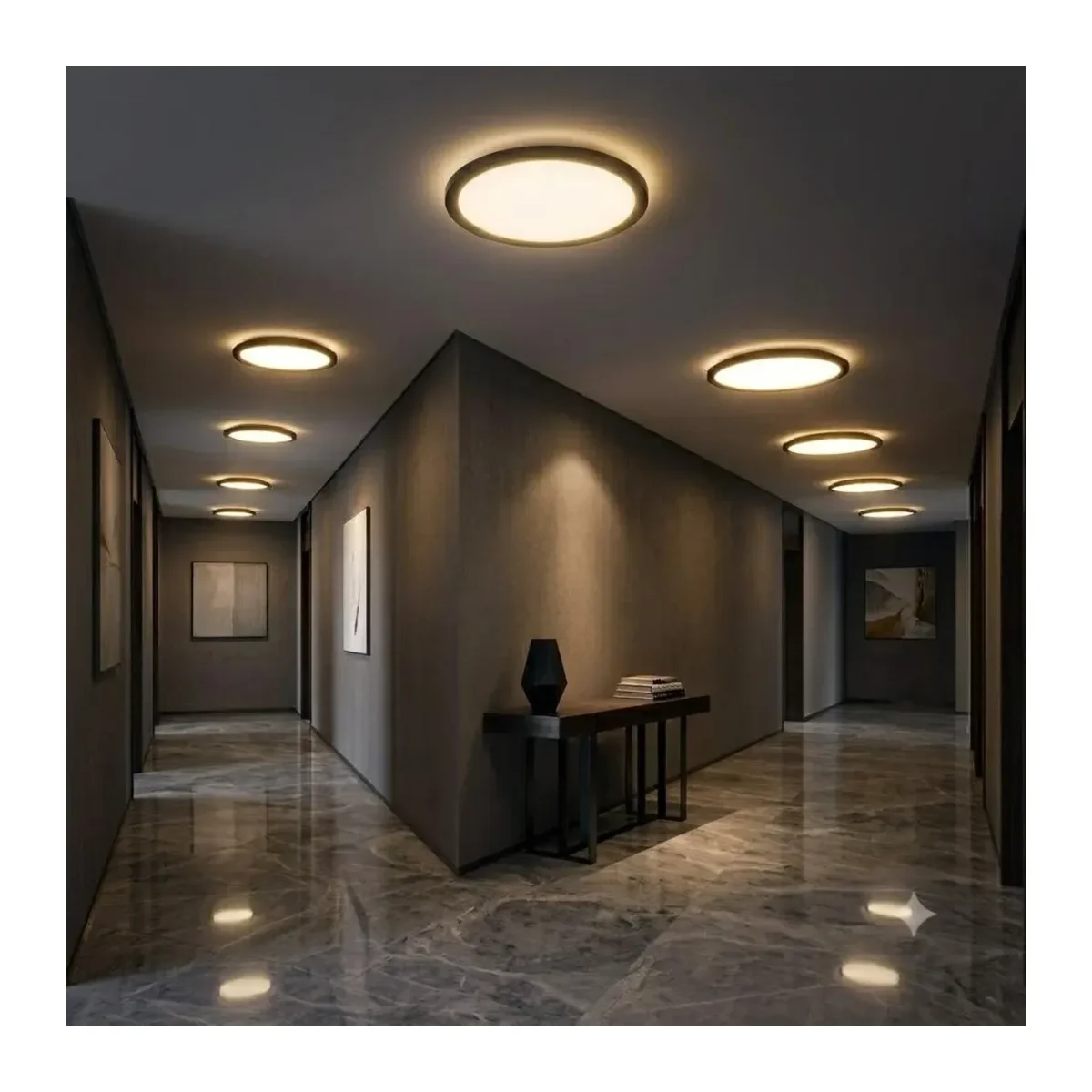 18W 3000K Siyah LED Tavan Armatürü LC303 830