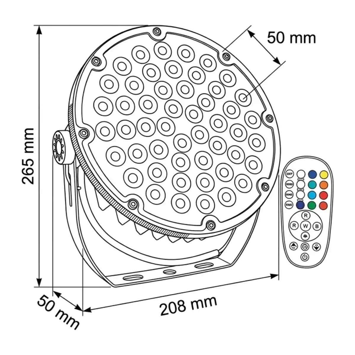 50W RGB LED Projektör - Görsel 3