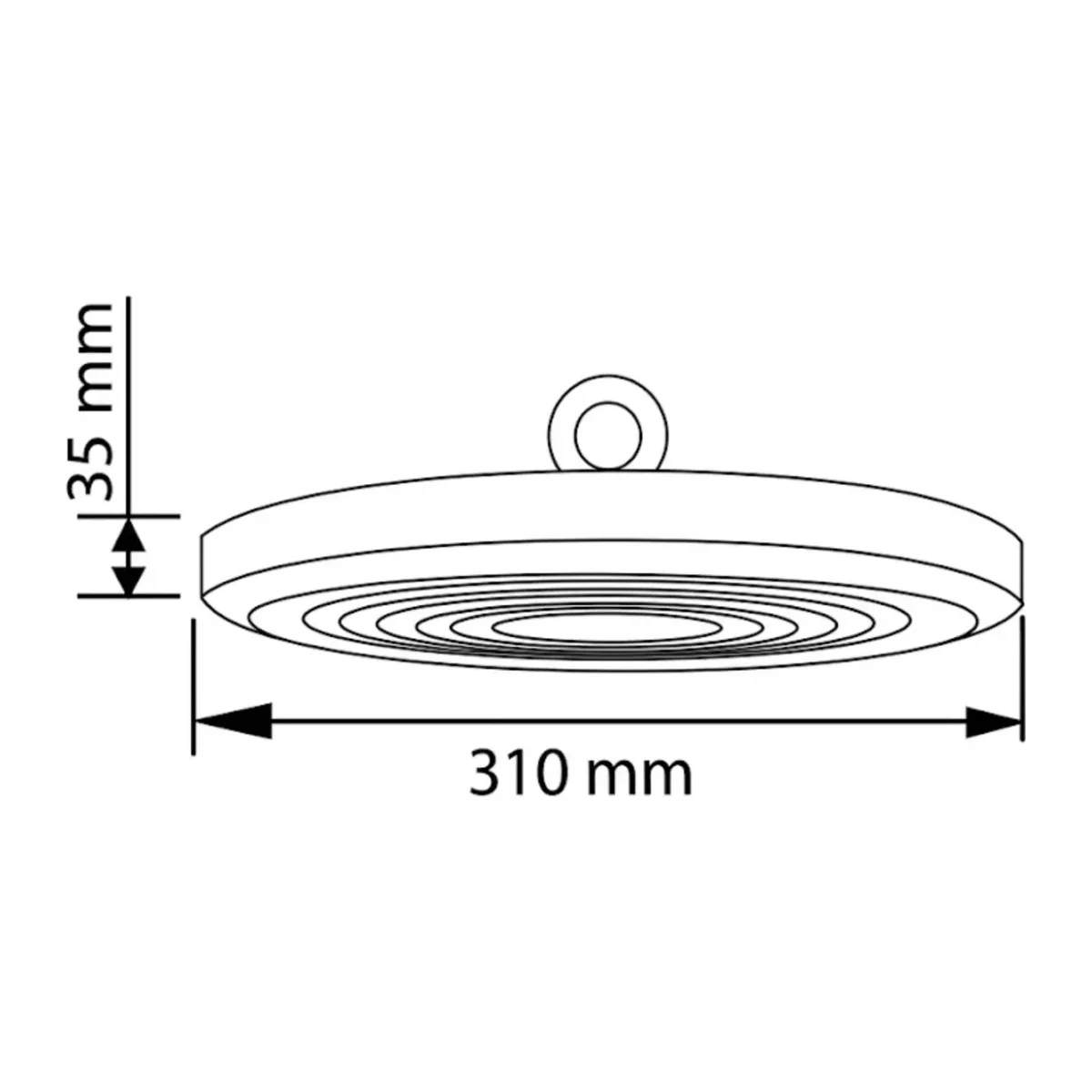 UFO YÜKSEK TAVAN 100W 6500K 12,500lm 50.000 SAAT KULLANIM ÖMRÜ - Görsel 3