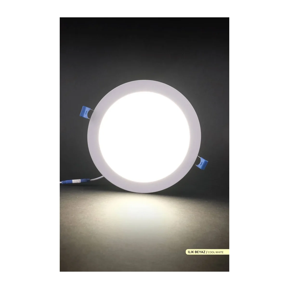 Led Dünyam 18w Sıva Altı Yuvarlak Led Panel Armatür Beyaz Gövde 4000k Ilık Beyaz