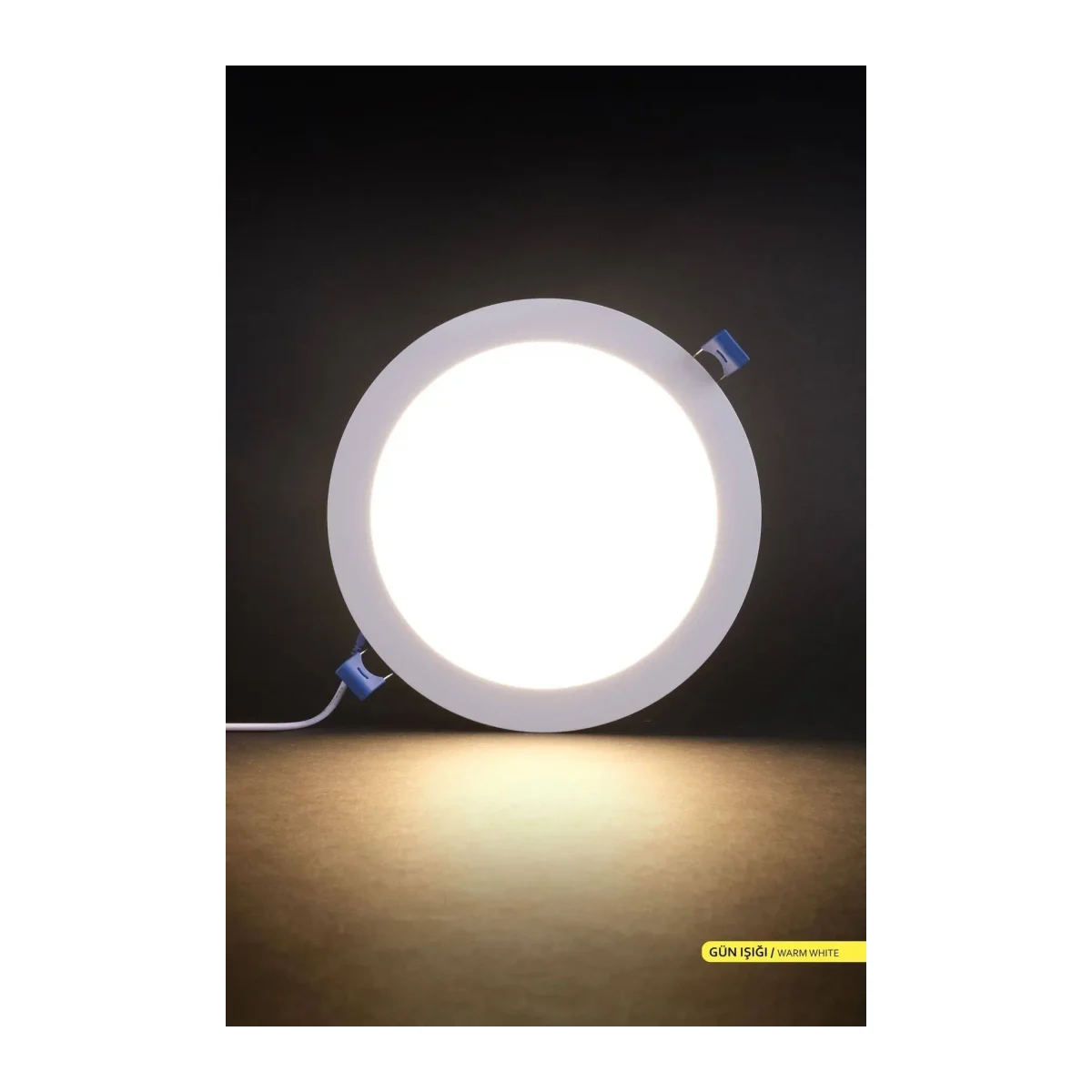Led Dünyam 18w Sıva Altı Yuvarlak Led Panel Armatür Beyaz Gövde 3000k Gün Işığı