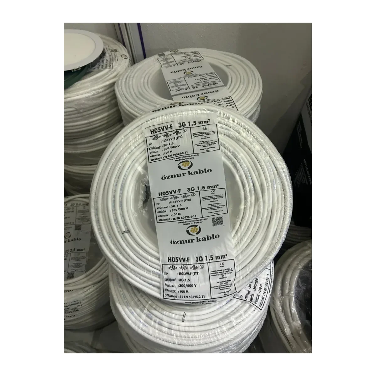 ÖZNUR 3x1.5 TTR KABLO TAM BAKIR 100 mt