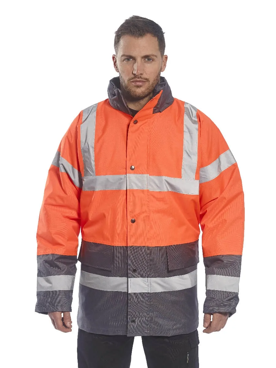 Çift Renkli Trafik Parka - Görsel 3