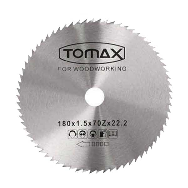 TOMAX Ağaç Daire Testeresi Elmassız 180x1,5x70Zx22,2