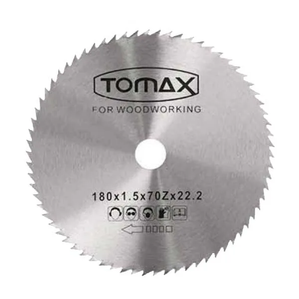 TOMAX Ağaç Daire Testeresi Elmassız 180x1,5x70Zx22,2