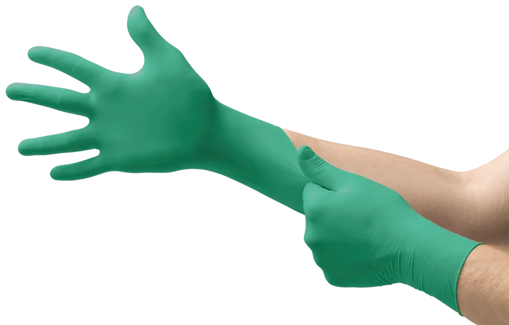 Ansell TouchNTuff 92-500 Gıda Uyumlu Kimyasal Dirençli Antistatik Nitril Eldiven (100 Adet/Kutu)