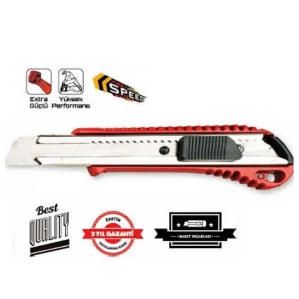 Tomax Eko Metal Maket Bıçağı Metal Kırmızı