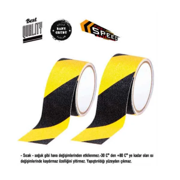 Sarı Siyah Merdiven Kaydırmaz Bant 25mmx15 metre - Görsel 2