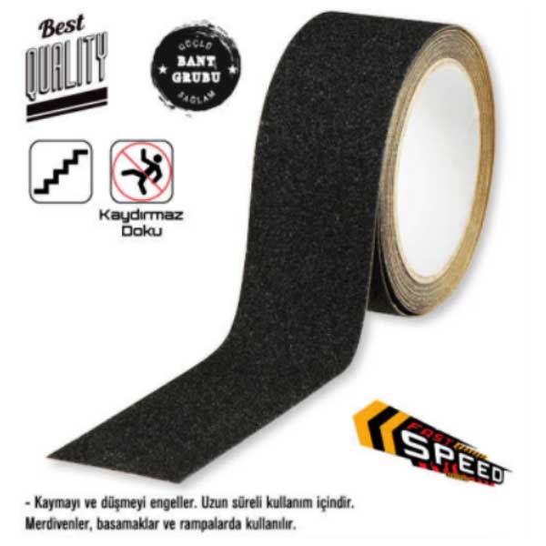 Siyah Merdiven Kaydırmaz Bant 25mmx5 metre Renk Siyah - Görsel 2
