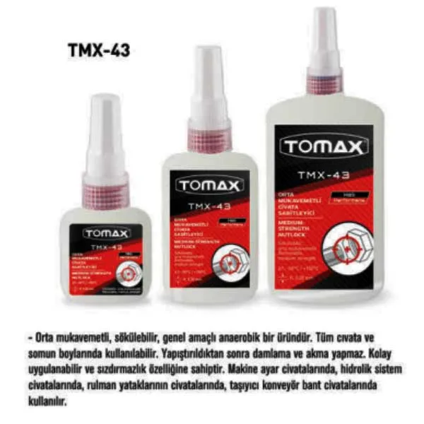 TOMAX Sökülebilir Civata Sabitleyici TMX 43-15 ml 24 Adet - Görsel 2