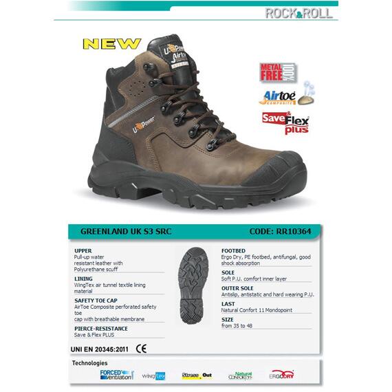 U-Power Greenland S3 SRC Suya Dayanıklı İş Botu - Görsel 3